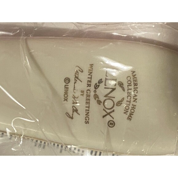 Lenox Winter Greetings Dessert Server new in open box Christmas winter cardinal - Picture 8 of 10